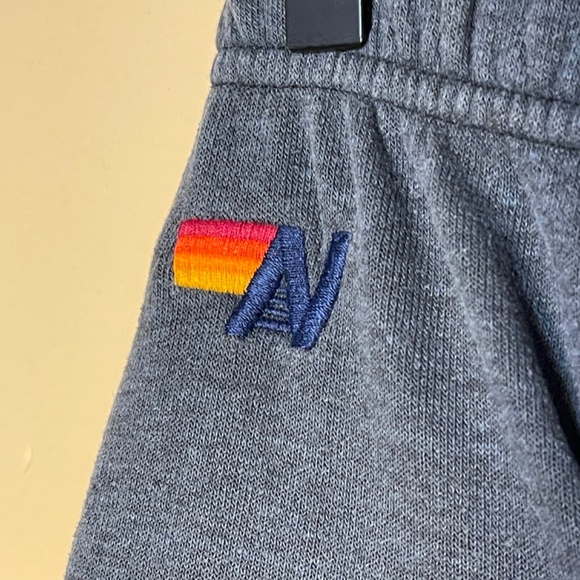 Aviator Nation Gray Pants with White Lightning Bolt - Picture 4 of 5